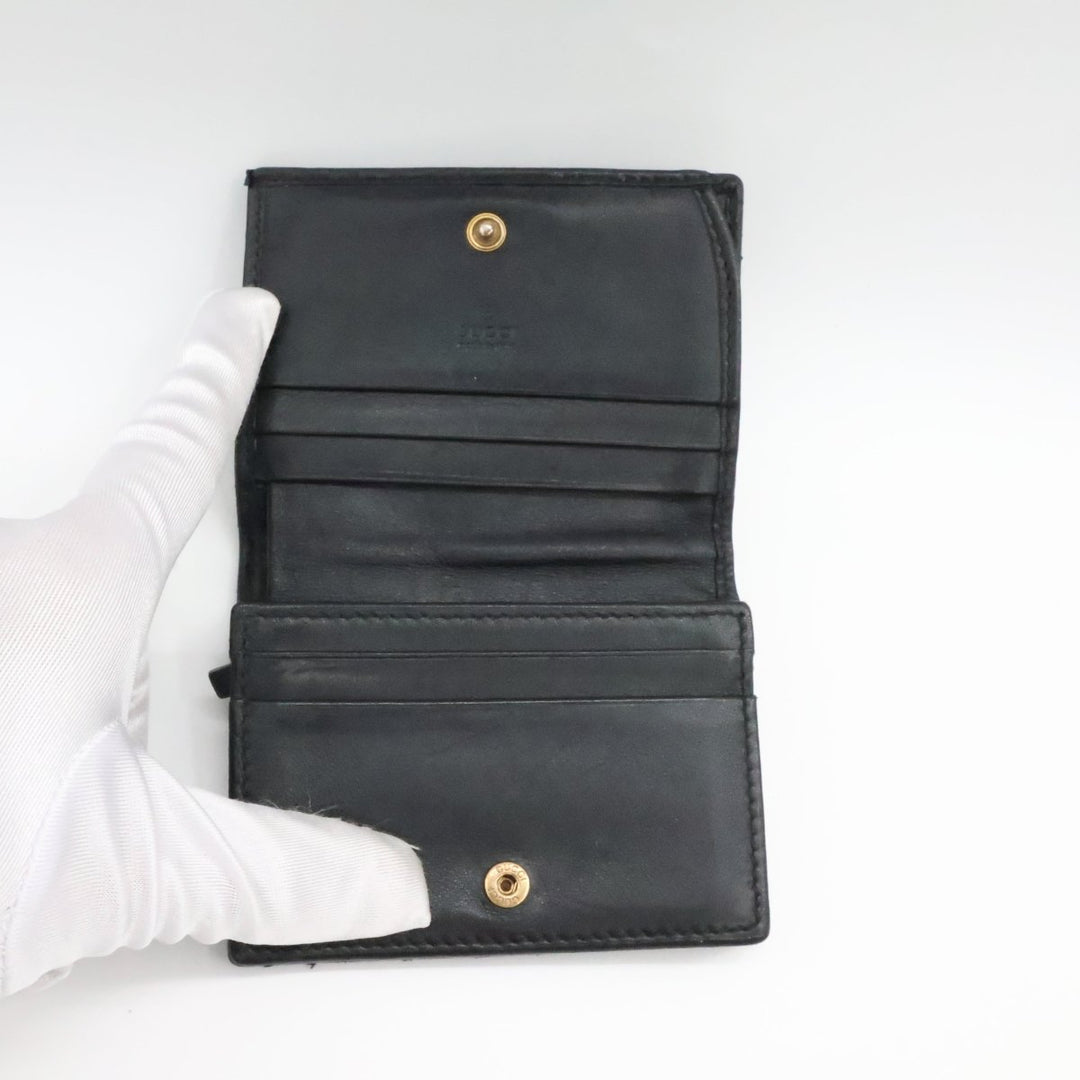 Gucci GG Black Marmont Mini Clip Wallet - Lux Central