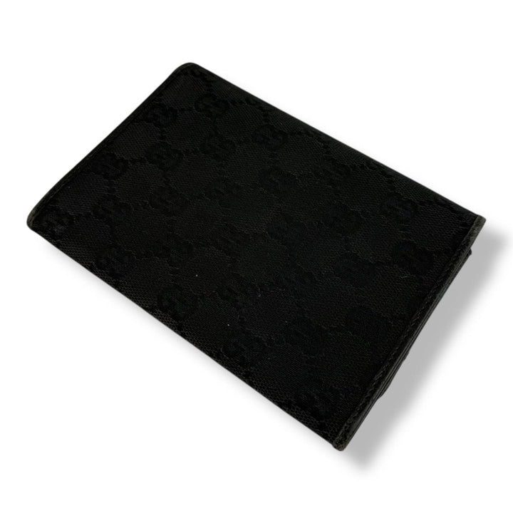 Gucci GG Black Monogram Canvas Clip Purse - Lux Central