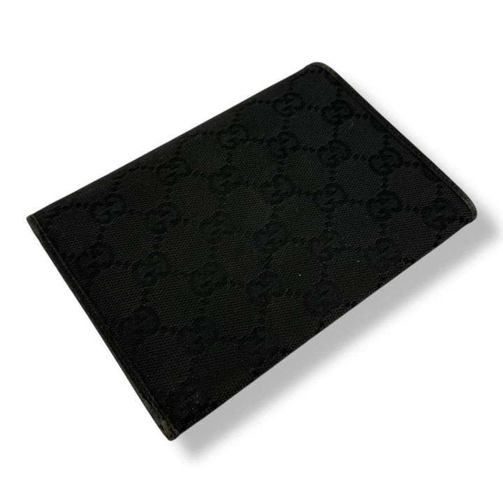 Gucci GG Black Monogram Canvas Clip Purse - Lux Central
