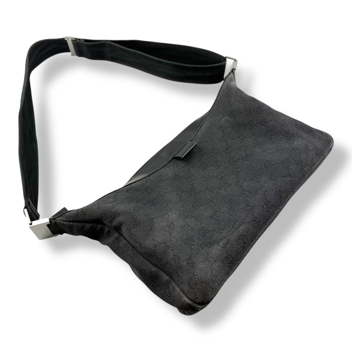 Gucci GG Black Monogram Crossbody Shoulder Handbag - Lux Central