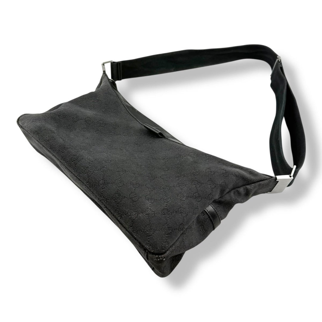 Gucci GG Black Monogram Crossbody Shoulder Handbag - Lux Central