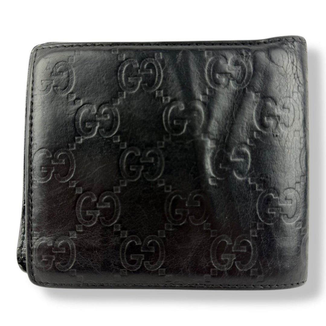 Gucci GG Black Monogram Leather Wallet - Lux Central