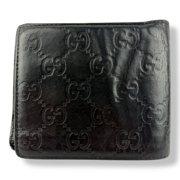 Gucci GG Black Monogram Leather Wallet - Lux Central