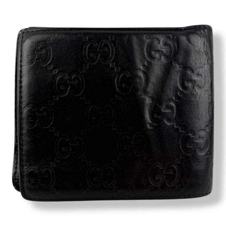 Gucci GG Black Monogram Leather Wallet - Lux Central