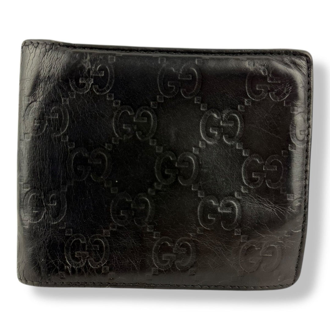 Gucci GG Black Monogram Leather Wallet - Lux Central