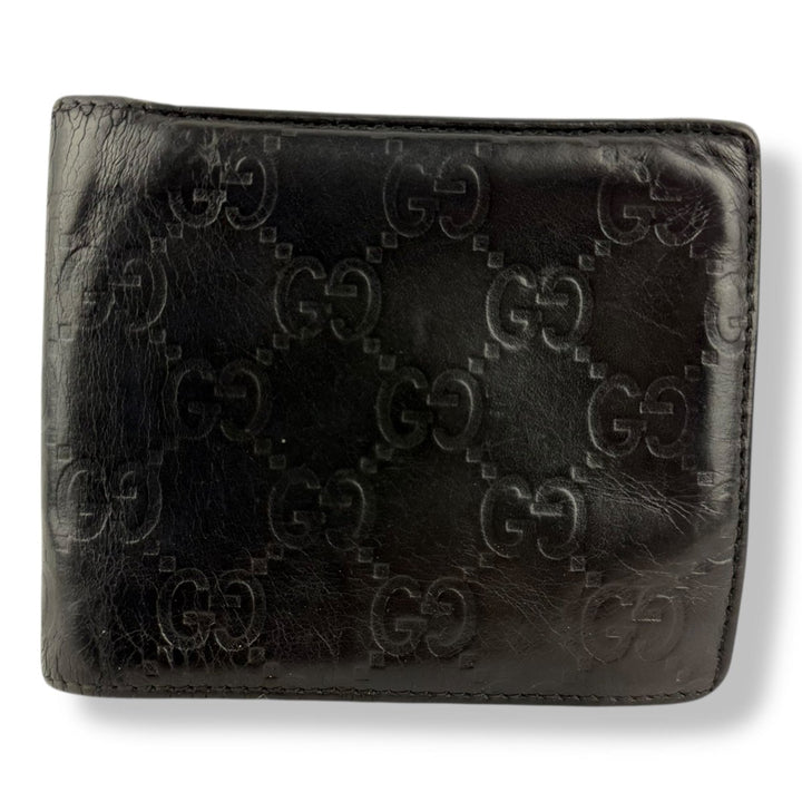 Gucci GG Black Monogram Leather Wallet - Lux Central