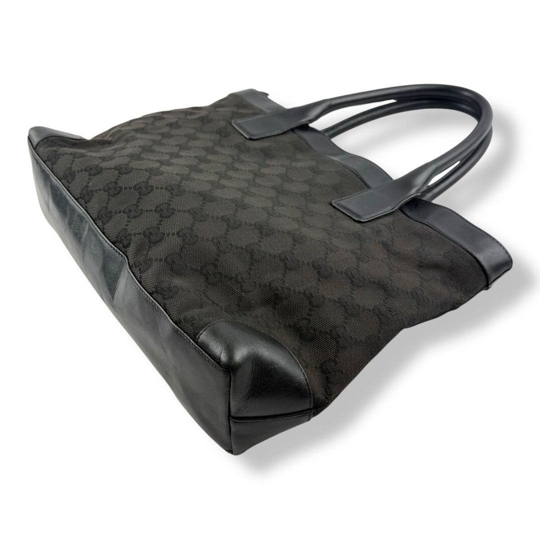 Gucci GG Black Monogram Top Handle Tote Bag - Lux Central