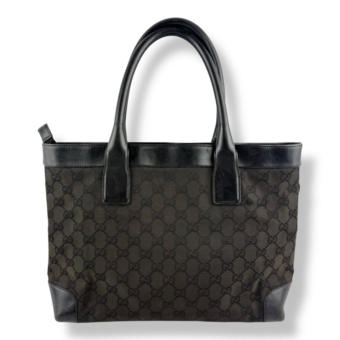 Gucci GG Black Monogram Top Handle Tote Bag - Lux Central