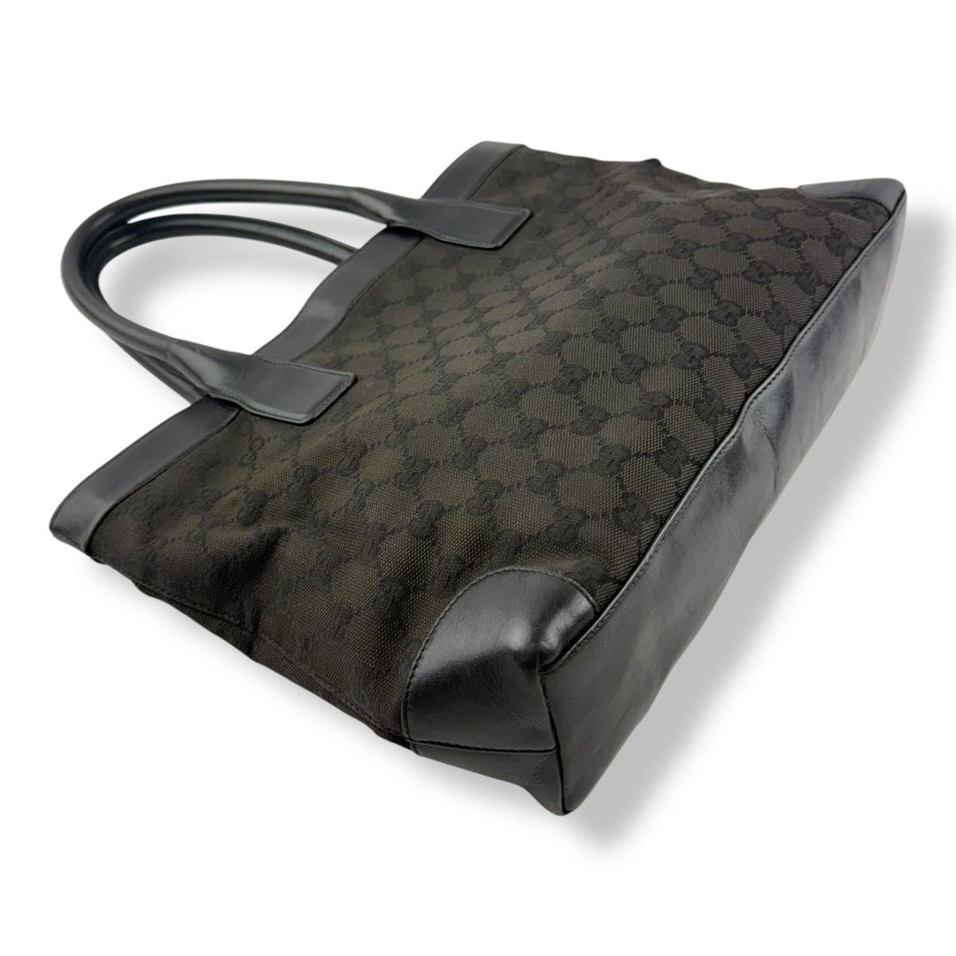 Gucci GG Black Monogram Top Handle Tote Bag - Lux Central