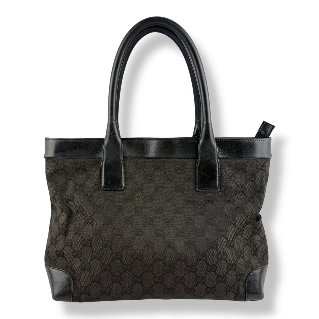 Gucci GG Black Monogram Top Handle Tote Bag - Lux Central