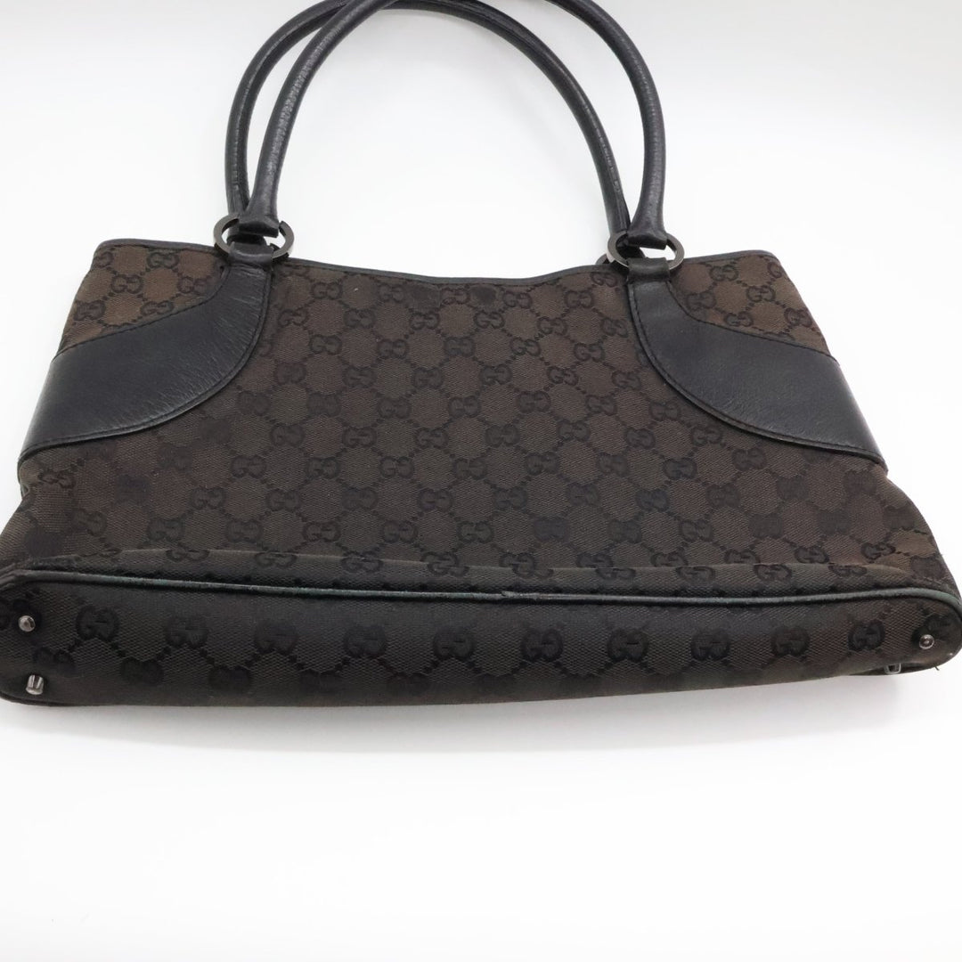 Gucci GG Black Monogram Tote Handbag - Lux Central