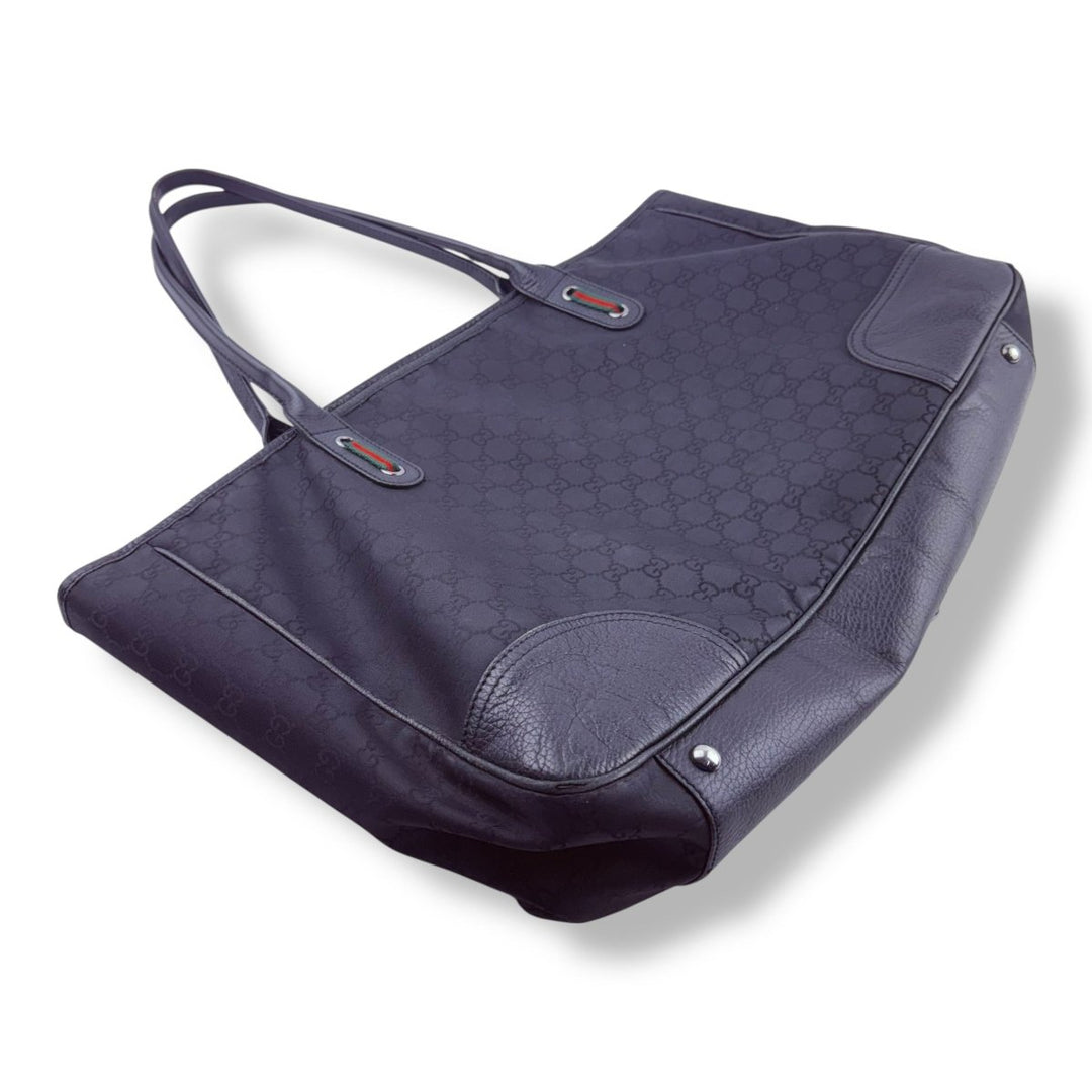 Gucci GG Black Monogram Tote Handbag - Lux Central