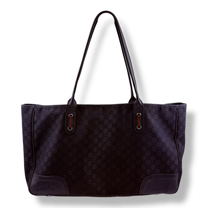 Gucci GG Black Monogram Tote Handbag - Lux Central
