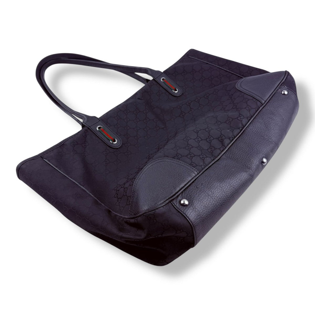 Gucci GG Black Monogram Tote Handbag - Lux Central