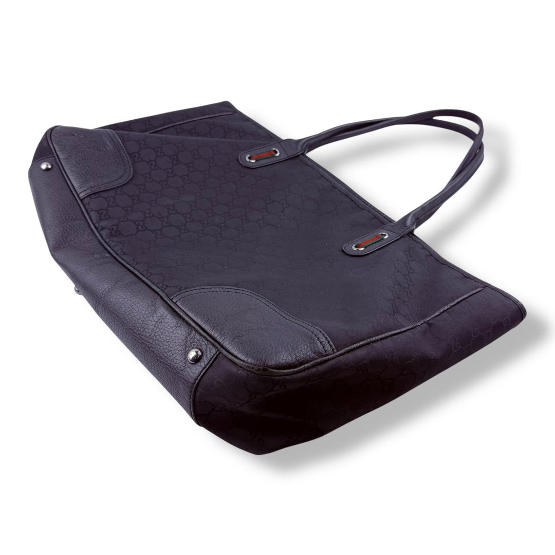 Gucci GG Black Monogram Tote Handbag - Lux Central