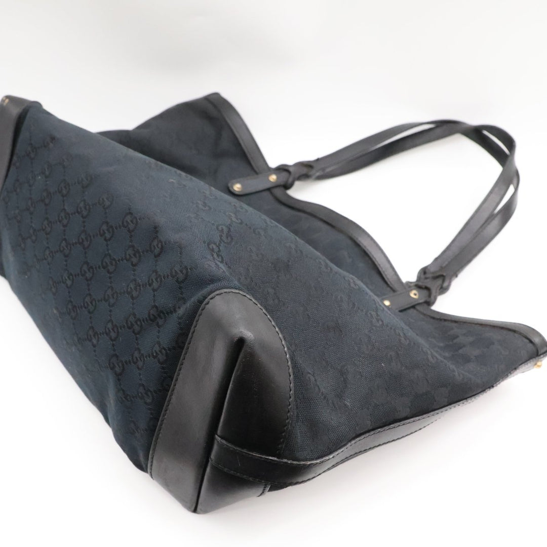 Gucci GG Black Monogram Tote Handbag W/ Pouch - Lux Central