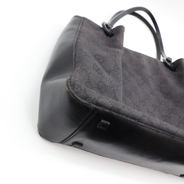 Gucci GG Black Monogram Tote Handbag W/ Pouch - Lux Central