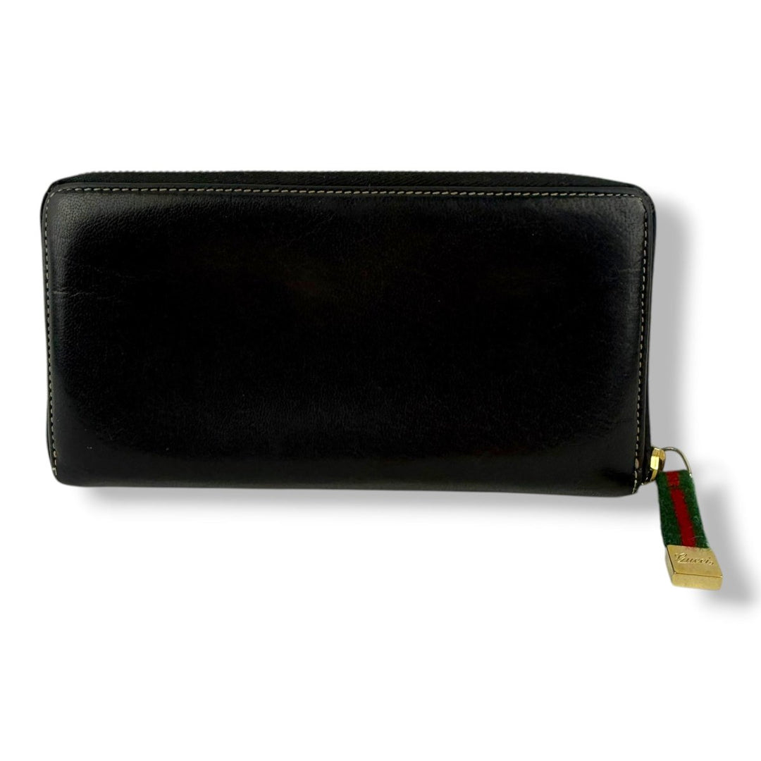 Gucci GG Black Zip Around Wallet - Lux Central