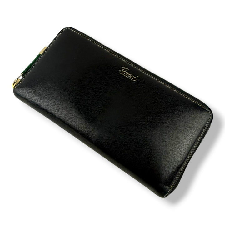 Gucci GG Black Zip Around Wallet - Lux Central