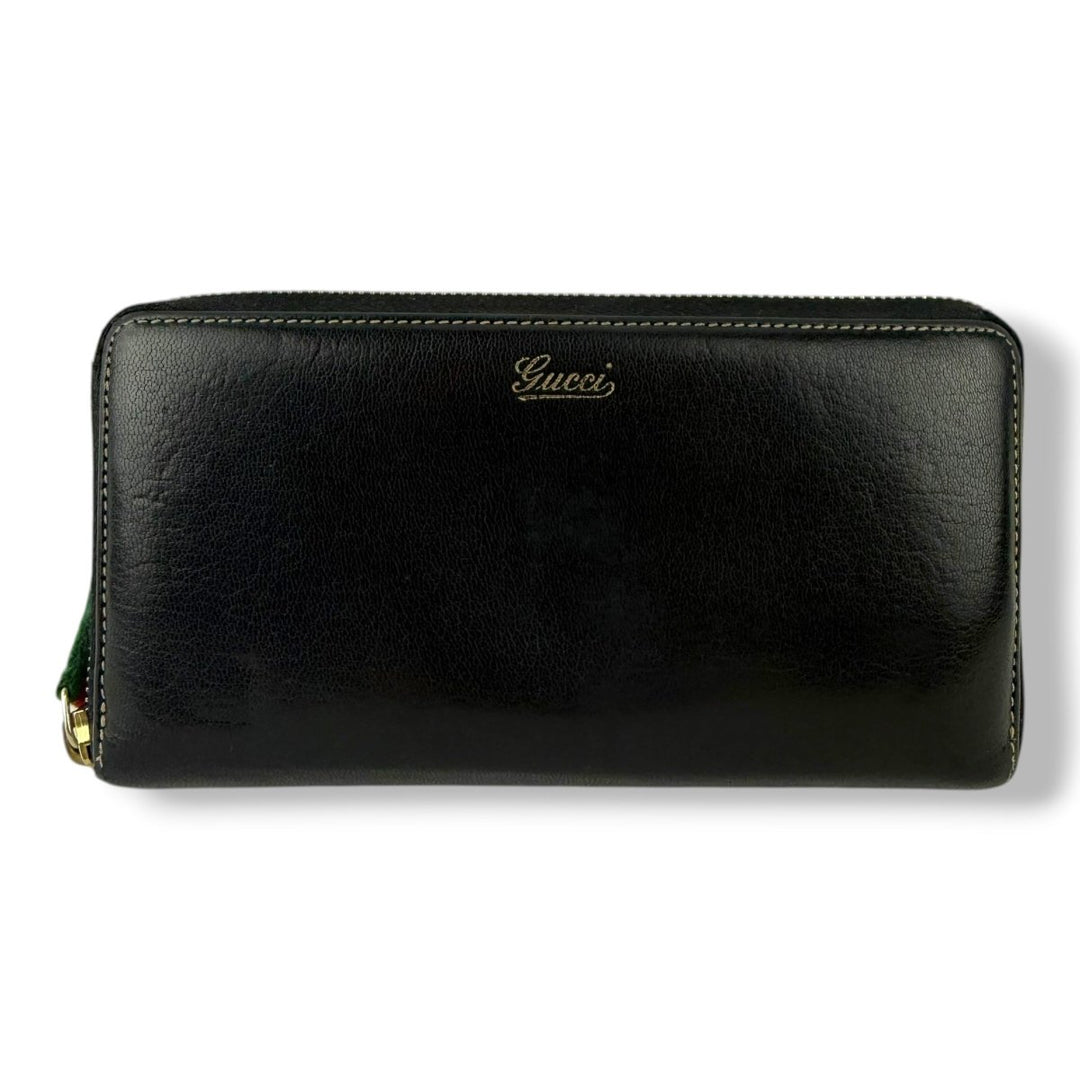 Gucci GG Black Zip Around Wallet - Lux Central