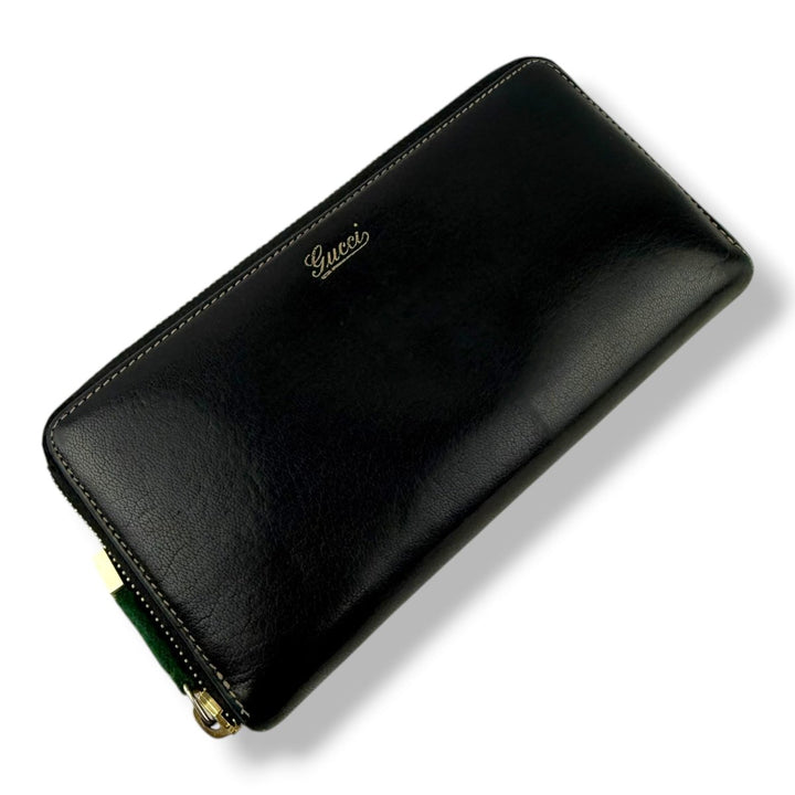 Gucci GG Black Zip Around Wallet - Lux Central