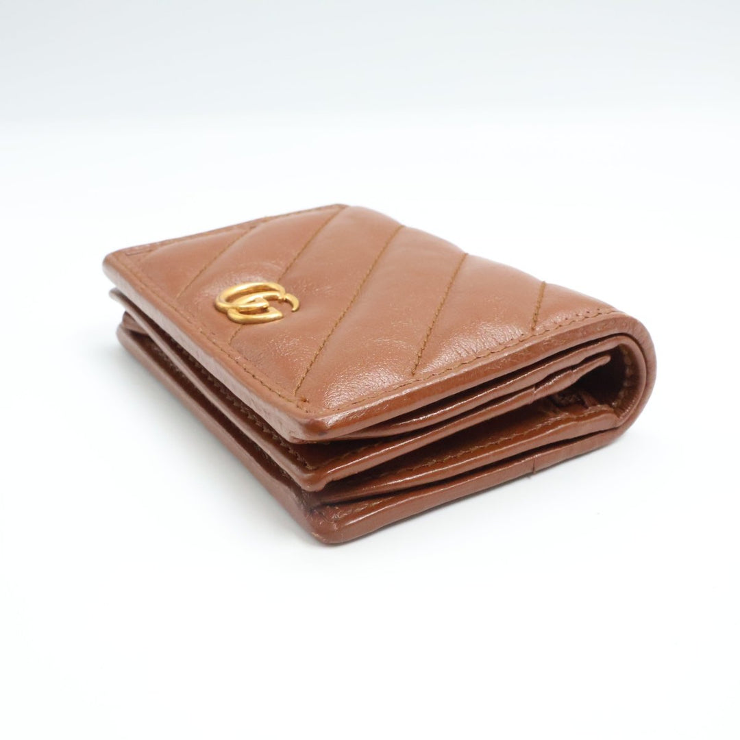 Gucci GG Brown Marmont Card Case Wallet - Lux Central