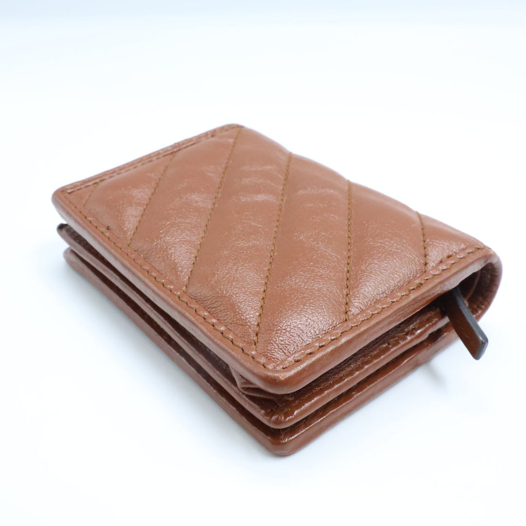 Gucci GG Brown Marmont Card Case Wallet - Lux Central