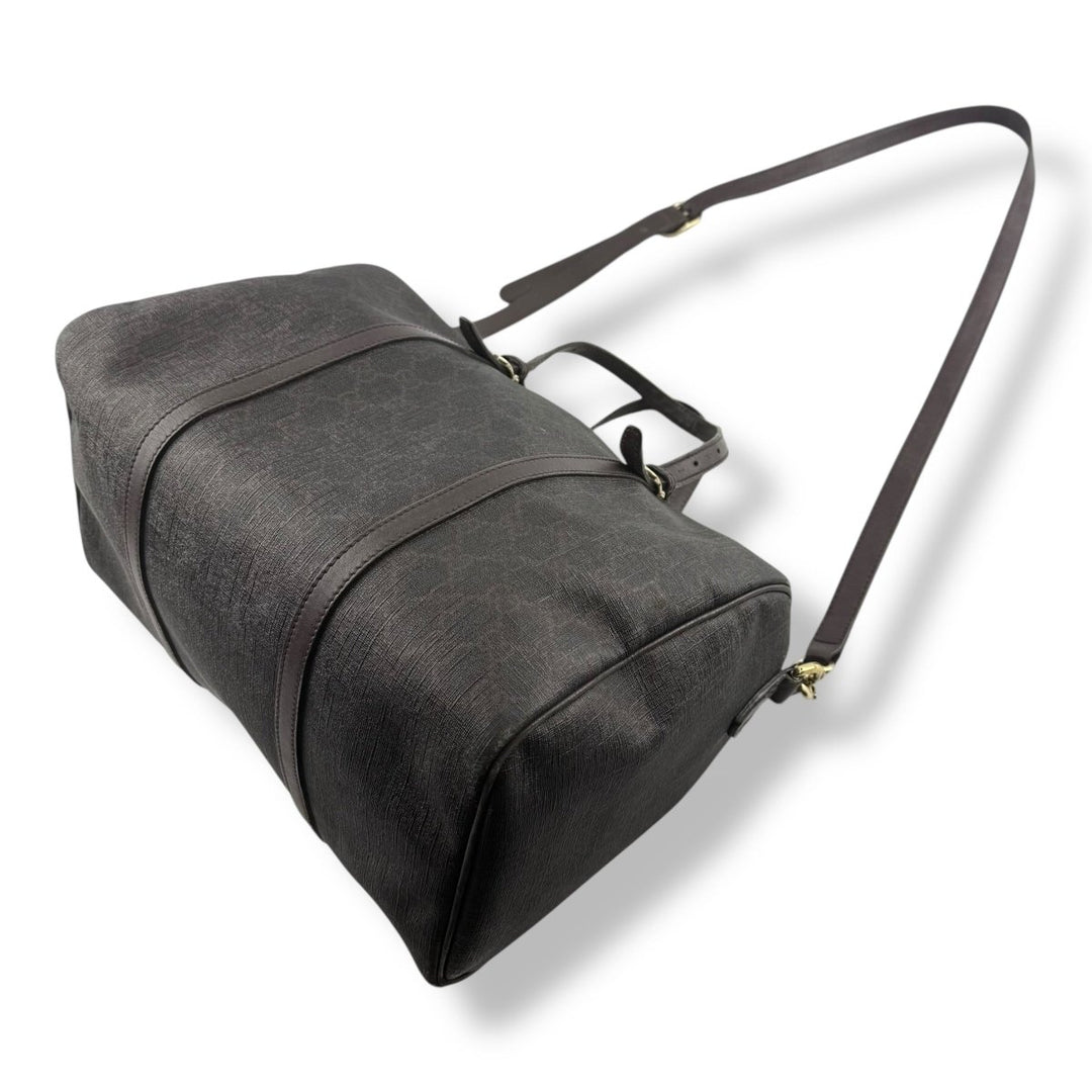 Gucci GG Brown Supreme Boston Medium Bowling Bag - Lux Central