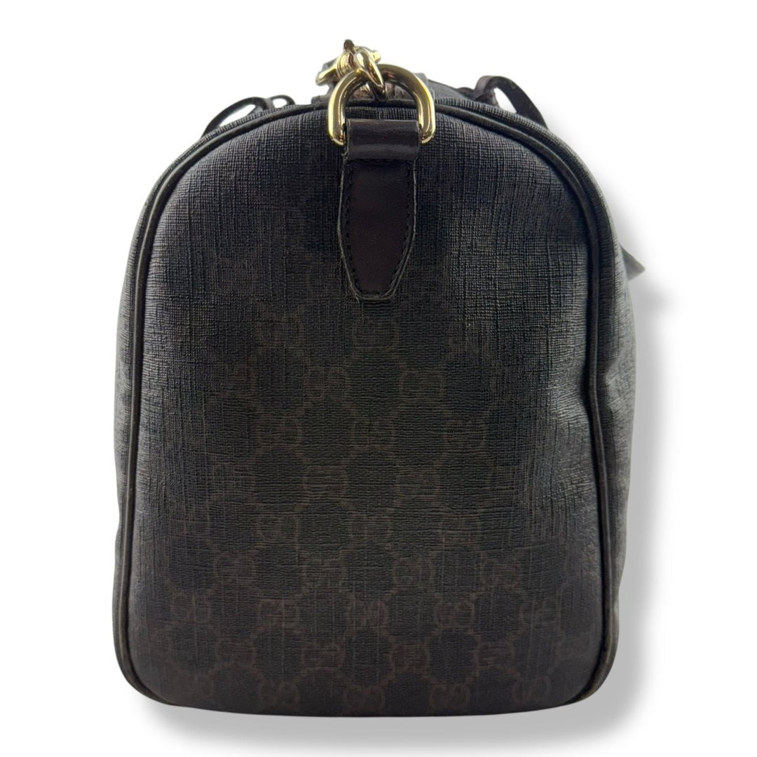 Gucci GG Brown Supreme Boston Medium Bowling Bag - Lux Central