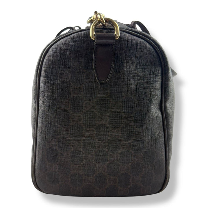 Gucci GG Brown Supreme Boston Medium Bowling Bag - Lux Central