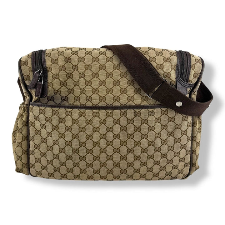 Gucci GG Canvas Beige Large Baby Changing Bag - Lux Central