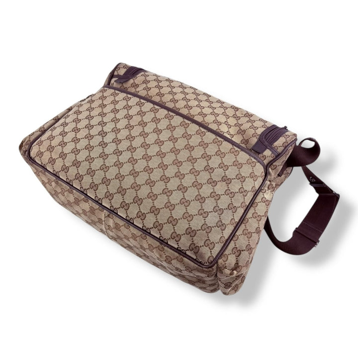 Gucci GG Canvas Beige Large Baby Changing Bag - Lux Central