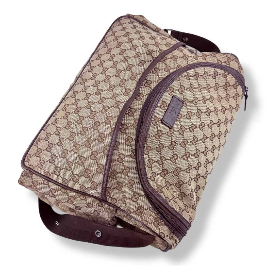 Gucci GG Canvas Beige Large Baby Changing Bag - Lux Central