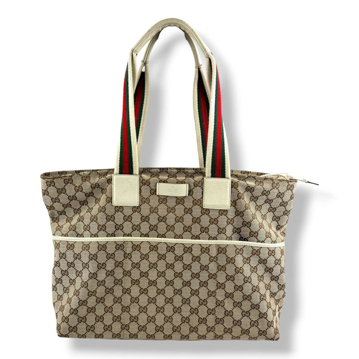 Gucci GG Canvas Beige Tote Bag - Lux Central
