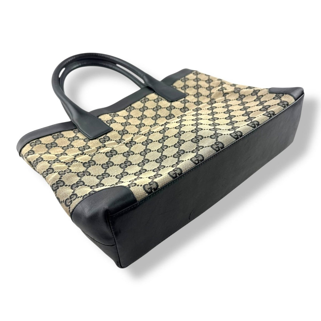 Gucci GG Canvas Beige Tote Handbag - Lux Central