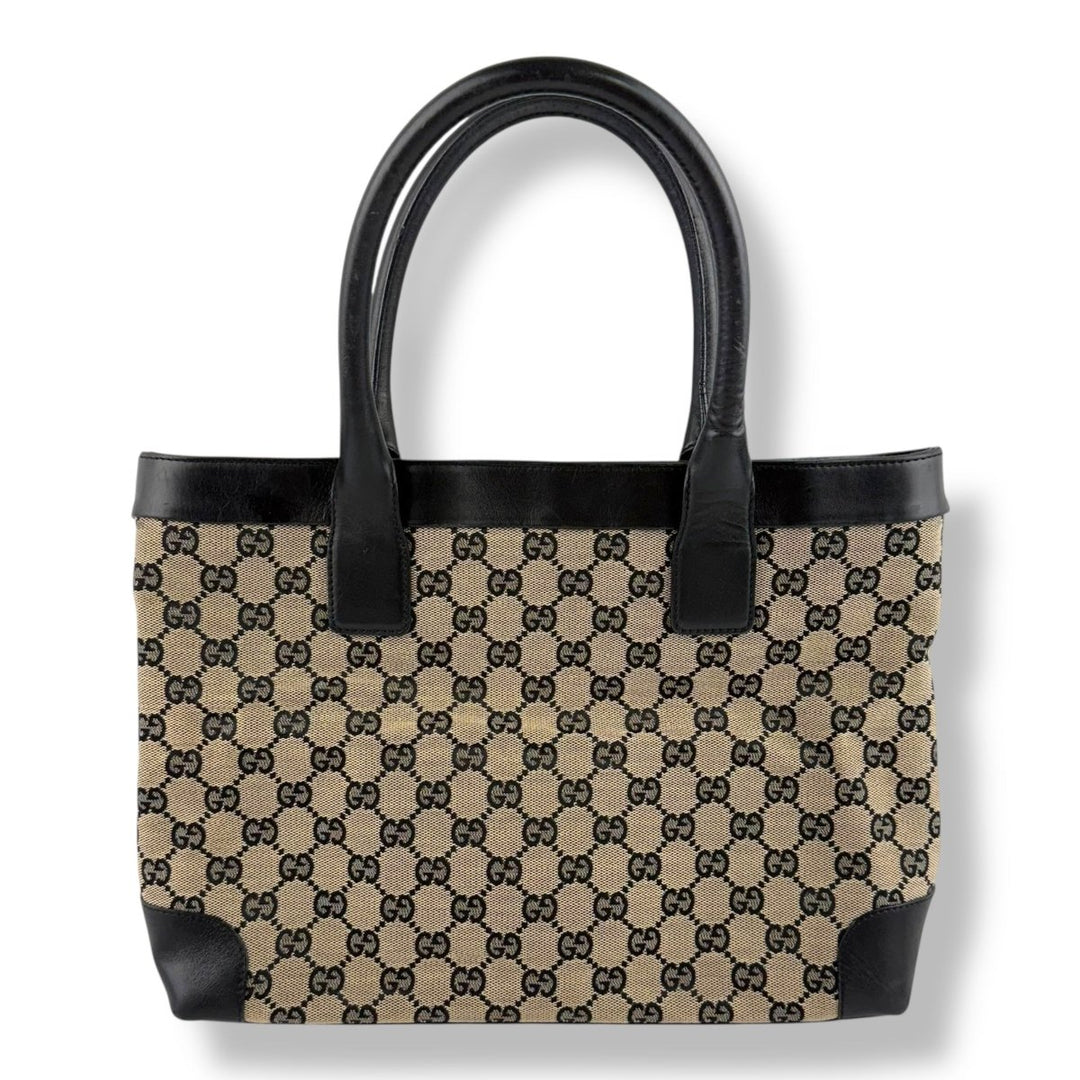 Gucci GG Canvas Beige Tote Handbag - Lux Central