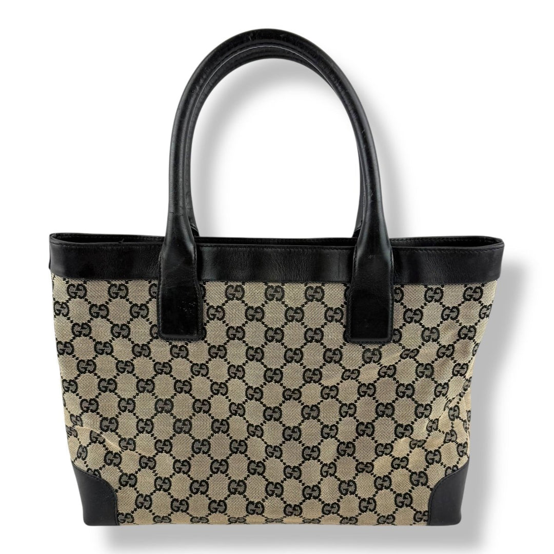 Gucci GG Canvas Beige Tote Handbag - Lux Central