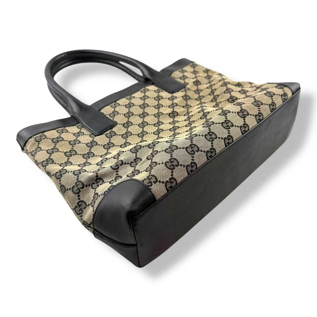 Gucci GG Canvas Beige Tote Handbag - Lux Central