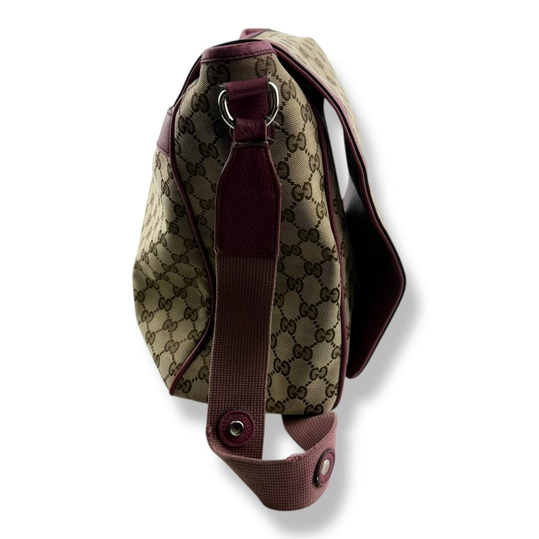 Gucci GG Canvas Beige/Pink Large Baby Changing Bag - Lux Central