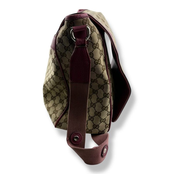 Gucci GG Canvas Beige/Pink Large Baby Changing Bag - Lux Central