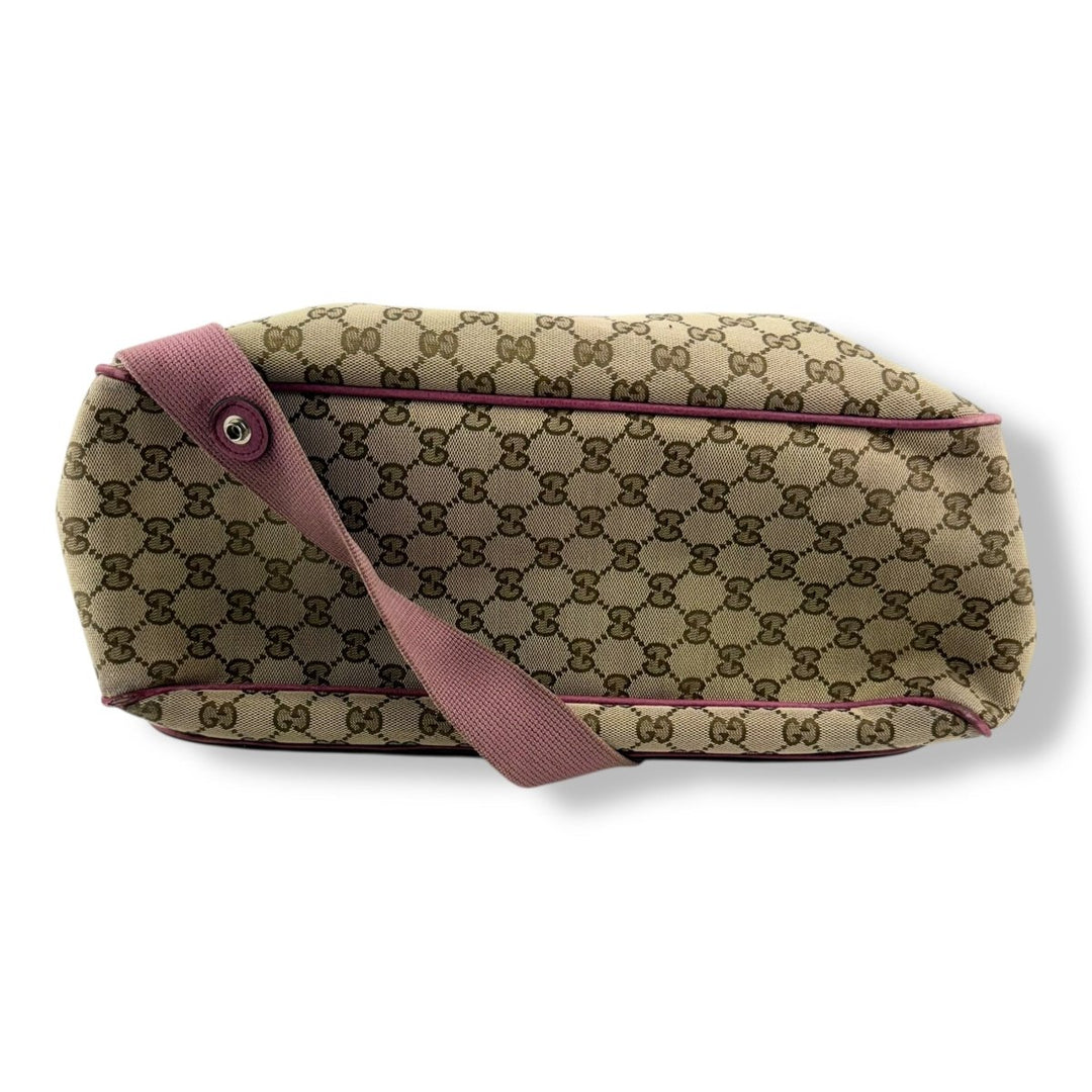 Gucci GG Canvas Beige/Pink Large Baby Changing Bag - Lux Central