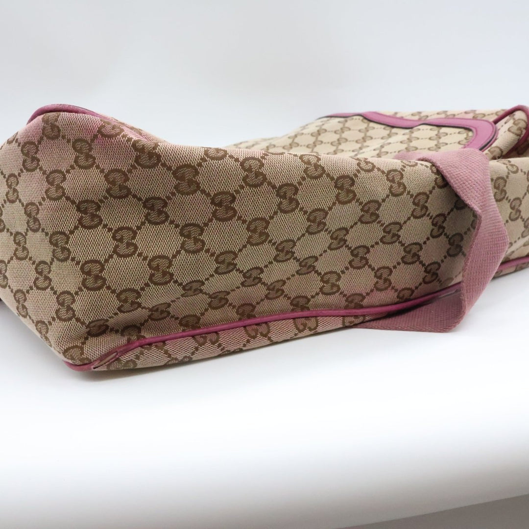 Gucci GG Canvas Beige/Pink Large Baby Changing Bag - Lux Central