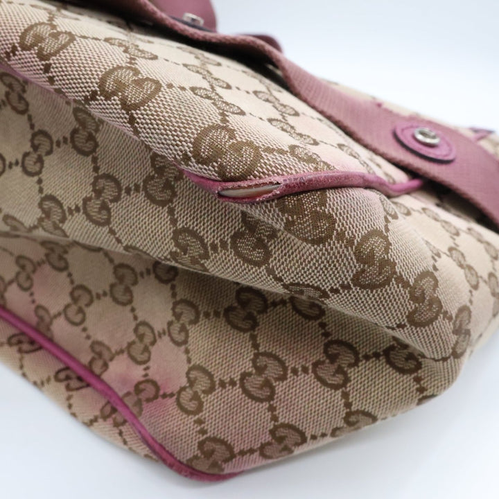 Gucci GG Canvas Beige/Pink Large Baby Changing Bag - Lux Central