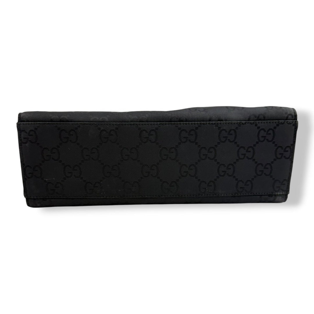 Gucci GG Canvas Black Bamboo Tote Bag - Lux Central