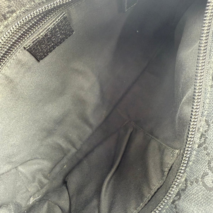 Gucci GG Canvas Black Monogram Sherry Line Messenger Bag - Lux Central