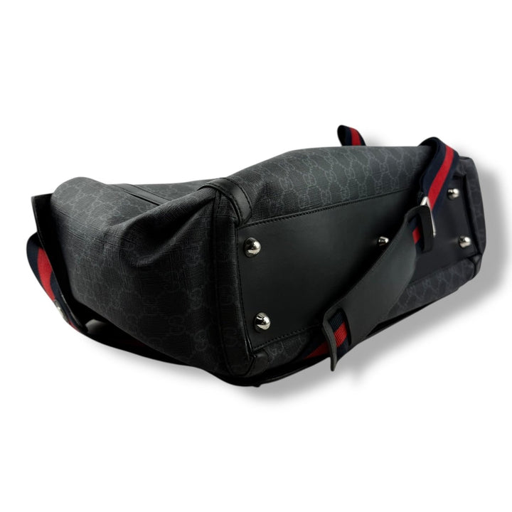 Gucci GG Canvas Black Supreme Monogram Large Baby Changing Bag - Lux Central