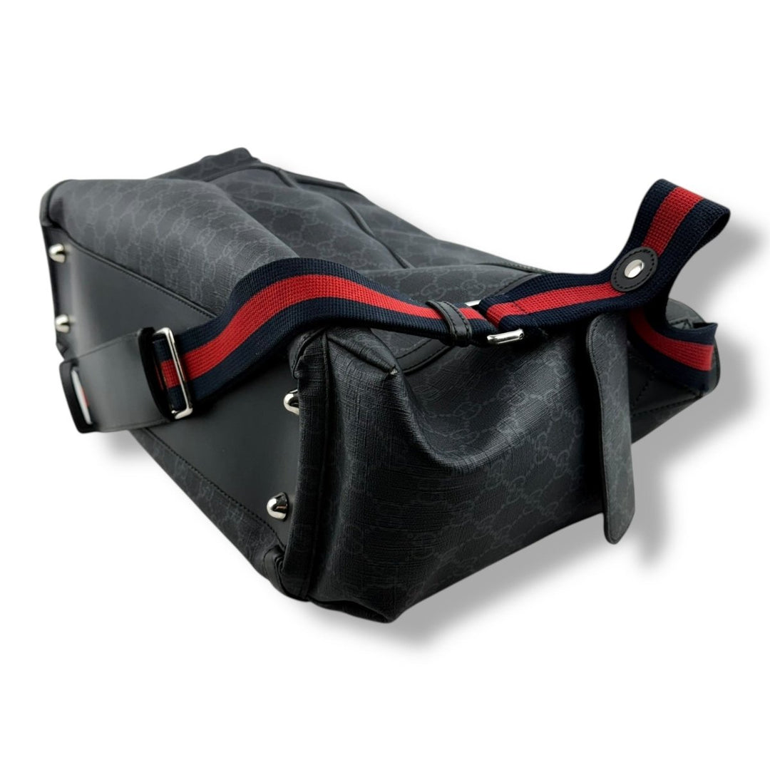 Gucci GG Canvas Black Supreme Monogram Large Baby Changing Bag - Lux Central