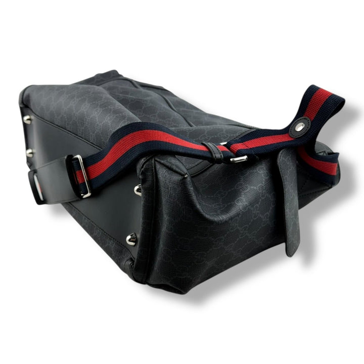 Gucci GG Canvas Black Supreme Monogram Large Baby Changing Bag - Lux Central