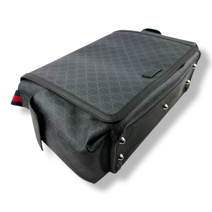 Gucci GG Canvas Black Supreme Monogram Large Baby Changing Bag - Lux Central