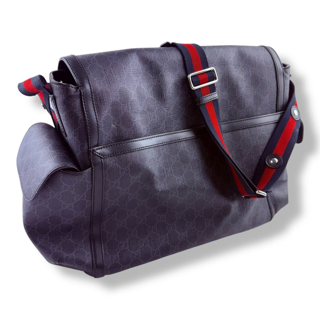 Gucci GG Canvas Black Supreme Monogram Large Changing Bag - Lux Central